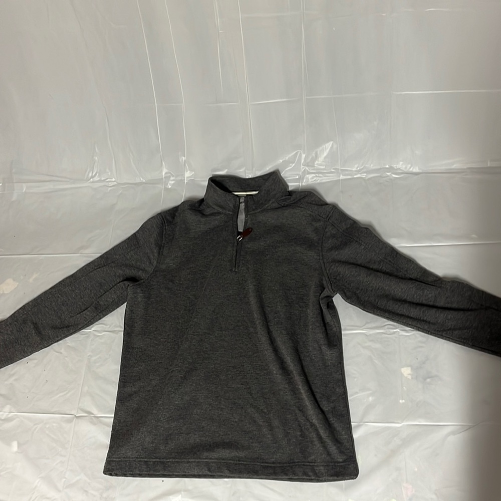 Grey quarter zip Johnston & Murphy. Crewneck